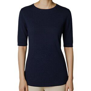 MM LaFleur Black Elbow Sleeve Stretch T-Shirt Women's Size L